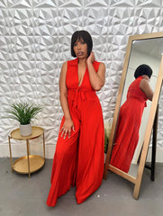 "Girl On Fire" Pleated Jumpsuit