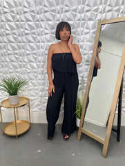 "Noir" Pleated Jumpsuit